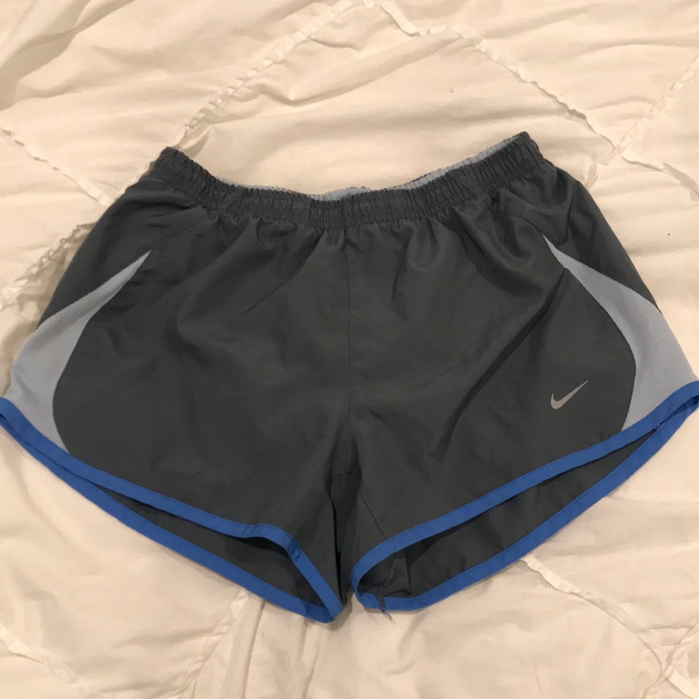 Gray/Blue Nike Running Shorts